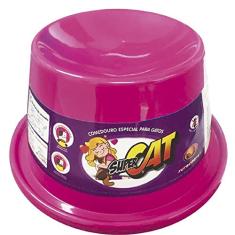 Furacão Pet Comedouro Plast. Gato Super Cat - 200 Ml (Rosa)
