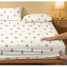 Jogo de Lençol Estampado Sortido 400 Fios 3 Peças Toque Macio - Charme