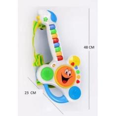 Guitarra E Tambor Infantil Com Som E Luzes . - toy king