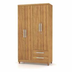 Guarda Roupa Solteiro 4 Portas Line 1006595 Canela Vila Rica