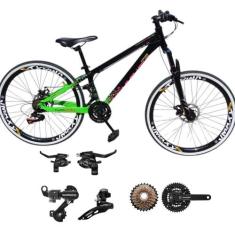 Bicicleta Aro 26 Vikingx Tuff 44 Aluminio Cambio Shiamano Traseiro Dia