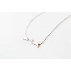 Colar Cordão Montanhas De Gelo Folheado Prata