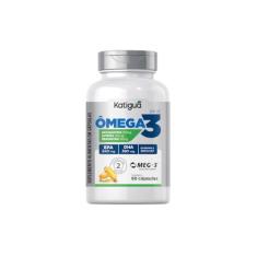 Katiguá, Ômega 3 + Astaxantina e Luteína, MEG-3, EPA + DHA e Vitamina E, Fish Oil, 60 Cápsulas Soft Gel • 30 doses, Branco