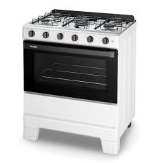 Fogão de Piso 5 Bocas Esmaltec F5ISB Ideal Pop | Mesa em Aço Inox, Acendimento Manual, Branco