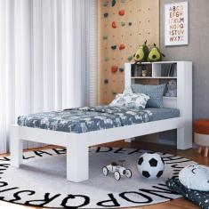 Cama Solteiro Cabeceira Com prateleiras - Prodecor