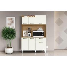 Cozinha Compacta 6 Portas 1 Gaveta Berlim Atacama Off White - Aramóvei