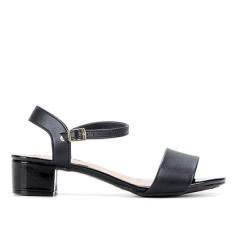 Sandália Moleca Salto Grosso Baixo Feminina-Feminino