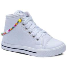 Tênis Cano Alto Infantil Nº 28 Ao 34 Com Pulseira 11.74j-Feminino