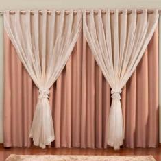 Cortina Blackout Pvc com Voil Tecido 2,8 M X 2,3 M em 4 Opções de Cores - Casa Dona