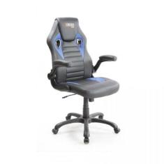 Cadeira Gamer Preta Com Azul Mk-793 - Makkon