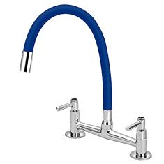 Torneira Misturador Cozinha De Mesa Gourmet Colorido 1/4v. Cor:Azul