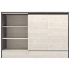 Balcão Bartira Cristal MDP 15mm com 2 Portas e 3 Prateleiras - 135,1cm de largura