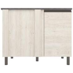 Balcão de Canto Bartira Cristal MDP 15mm com 1 Porta e 1 Prateleira - 101cm de largura