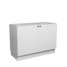 Balcão de Cozinha 120cm 2 Portas Sevilha Branco Artico