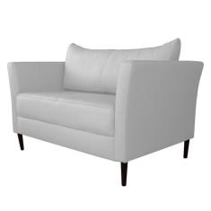 Sofá 2 Lugares Decorativo Sala de Estar 120cm Pés Palito Lubbock Couro