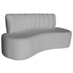 Sofá Curvo 2 Lugares Organico Sala Recepção Escritório Valência 140cm 