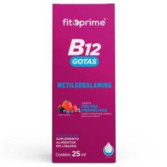 Vitamina B12 Metilcobalamina Gotas 25ml Sabor Frutas Vermelhas Fitopri