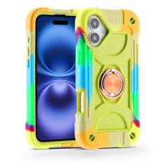 MARKILL Capa compatível com iPhone 16 Plus de 6,7 polegadas com suporte de anel de rotação de 360 graus, proteção contra quedas de grau militar, capa protetora robusta para iPhone 16 Plus para