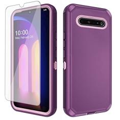Asuwish Capa de telefone para LG V60 ThinQ V60ThinQ 5G G9 Thin Q com protetor de tela de vidro temperado e capa de celular híbrida, resistente, à prova de choque, rígida, acessórios de proteção LGV60