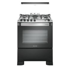 Fogão 5 Bocas Mueller Decorato G3 Tripla Chama Preto Fosco Bivolt