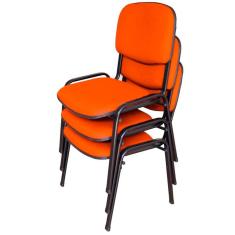03 Cadeiras para Auditórios Linha Hotel Auditório Laranja
