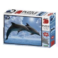 Quebra Cabeça Super 3D Golfinho 500 Peças - Multikids