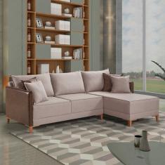 Sofá De Canto 5 Lugares 420cm M159 Martins Estofados Bege