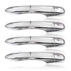 Kit Aplique Capa Maçaneta Cromada Toro 2016 17 18 19 Liso - 4 Portas -