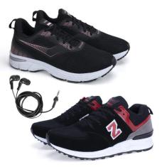 Tênis Feminino Esporte Academia + Fone de Ouvido Fio Kit 2 - Rede Carn