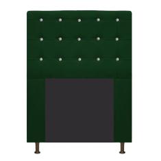 Cabeceira Estofada Dama 90cm Solteiro Suede Verde