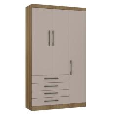Módulo De Guarda Roupa Eucamoveis Paris 3 Portas 4 Gavetas