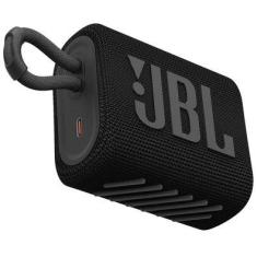 Caixa De Som Portátil, Com Bluetooth, À Prova D'água Black, Preta - JBL Go3