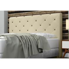 Cabeceira Giovana Cama Box Casal King 190cm Botões material sintético 