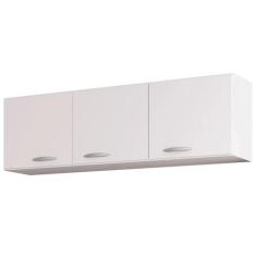 Armário Aéreo de Cozinha 120cm 3 Portas Classic - Poquema, Branco