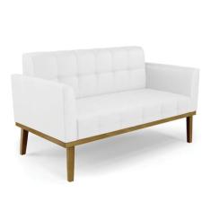 Sofá Namoradeira 2 Lugares Base De Madeira Castanho Elisa material sin