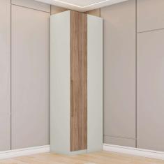 Guarda-Roupa de Canto Solteiro Seletto 1 pt Areia e Jequitibá