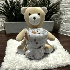 Kit Bichinho De Pelucia Com Mantinha Para Bebe Menino - Miguel Baby, U