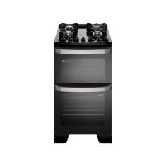 Fogão 4 Bocas Electrolux Preto Duplo Forno Experience FE4DB, Preto, 22