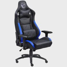 Cadeira gamer mad racer V10 preto com detalhes em azul - MADV10AZGL