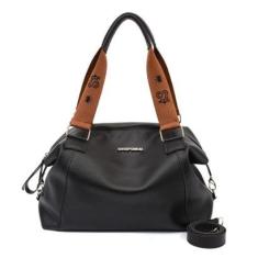 Bolsa Sacola Couro Feminino Casual Zíper Alça Transversal Removível Dia a Dia-Feminino