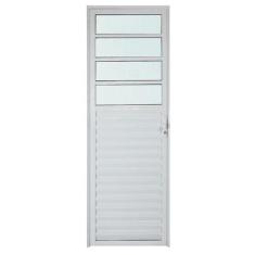 Porta de Alumínio Branco de Cozinha Basculante CMC Modular - Lado Esqu