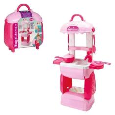 Mini Cozinha Infantil Rosa Maleta De Brinquedo Bag Kitchen - Bambola K