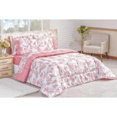 Kit Edredom Casal Queen Naturale Micropercal 200F 03 Peças - BIA