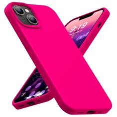 Capa OuXul projetada para iPhone 14, iPhone 13, à prova de choque, de silicone líquido, capa protetora para celular com forro de microfibra macio antiarranhões, capa ultrafina com proteção contra