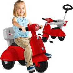 Triciclo Passeio e Pedal Bandeirante Scooter Banderetta Vermelho