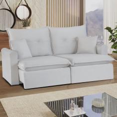 Sofá Retrátil e Reclinável Miami - Assento com Molas – 2.90 Mts Bege