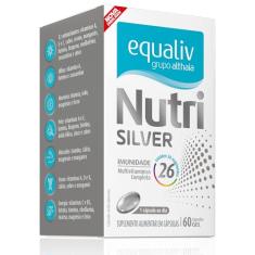EQUALIV Nutri Silver - Suplemento Alimentar em Cápsulas para Terceira Idade - Benefícios para Memória, Visão, Ossos e Músculos - Multivitamínico Completo - 60 Cápsulas Gel