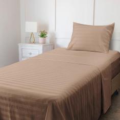 Jogo de Cama Solteirao 3 Peças Percal 300 Fios 100% Algodão - Fendi - 