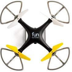 Drone Fun Alcance 50 M 4 Hélices Preto E Amarelo ES253 - Multilaser
