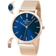 Relógio Champion Feminino Ref: Cn20819a Casual Rosé